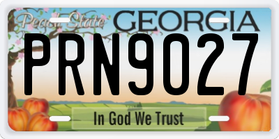 GA license plate PRN9027