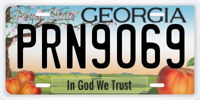 GA license plate PRN9069