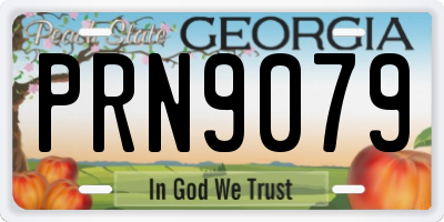 GA license plate PRN9079