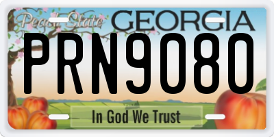 GA license plate PRN9080