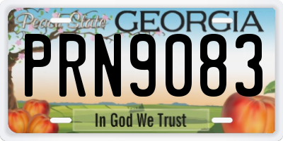GA license plate PRN9083