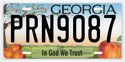 GA license plate PRN9087