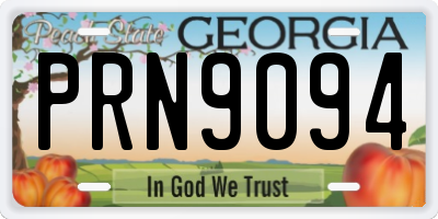 GA license plate PRN9094