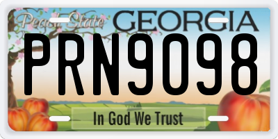 GA license plate PRN9098