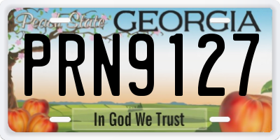 GA license plate PRN9127
