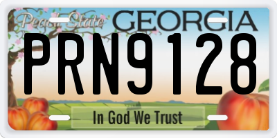 GA license plate PRN9128