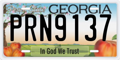 GA license plate PRN9137