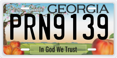GA license plate PRN9139