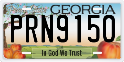 GA license plate PRN9150