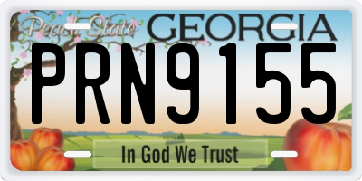 GA license plate PRN9155