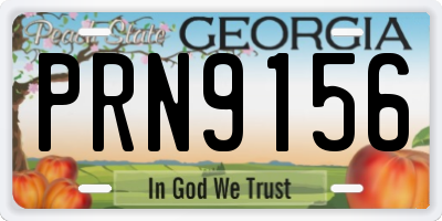 GA license plate PRN9156