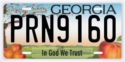 GA license plate PRN9160
