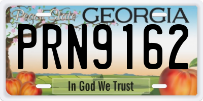 GA license plate PRN9162