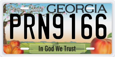 GA license plate PRN9166