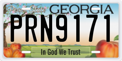 GA license plate PRN9171