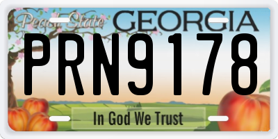 GA license plate PRN9178