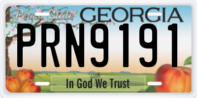 GA license plate PRN9191