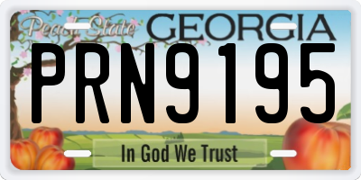 GA license plate PRN9195