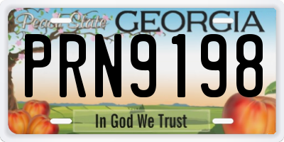 GA license plate PRN9198
