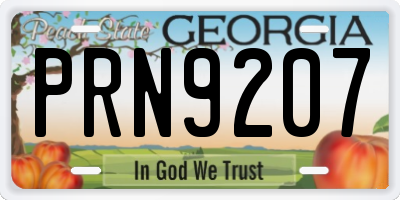 GA license plate PRN9207