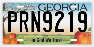 GA license plate PRN9219