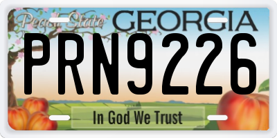 GA license plate PRN9226