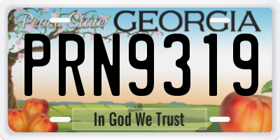 GA license plate PRN9319