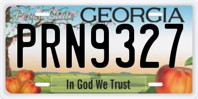 GA license plate PRN9327