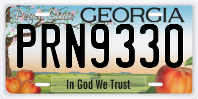 GA license plate PRN9330