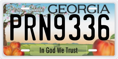 GA license plate PRN9336