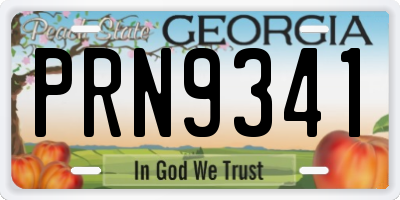 GA license plate PRN9341