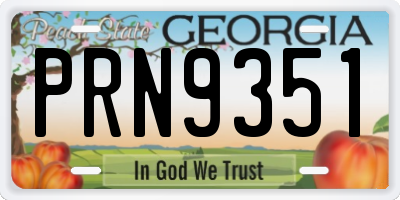 GA license plate PRN9351