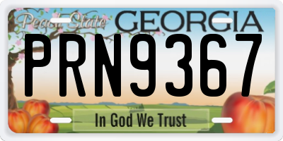GA license plate PRN9367