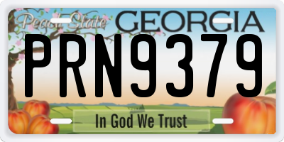 GA license plate PRN9379
