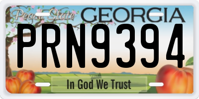 GA license plate PRN9394