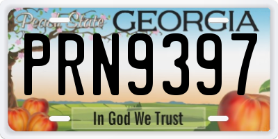 GA license plate PRN9397