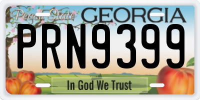 GA license plate PRN9399