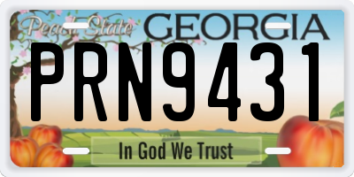 GA license plate PRN9431