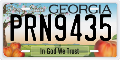 GA license plate PRN9435