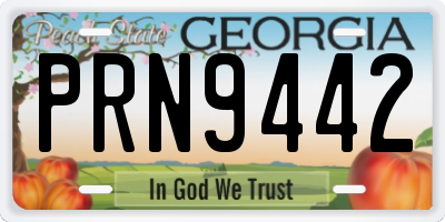 GA license plate PRN9442