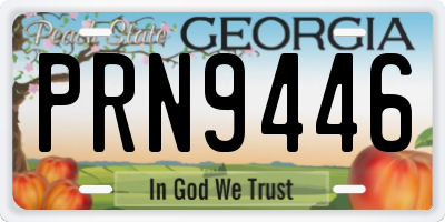 GA license plate PRN9446