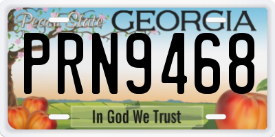 GA license plate PRN9468