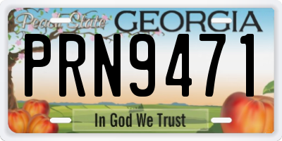 GA license plate PRN9471