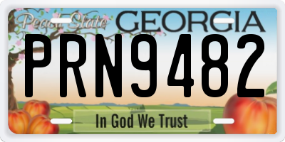GA license plate PRN9482