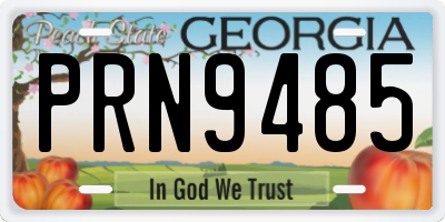 GA license plate PRN9485