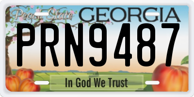 GA license plate PRN9487