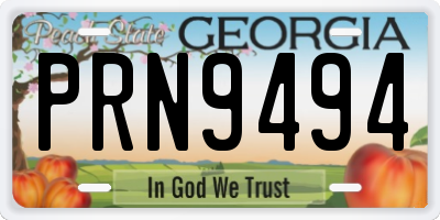 GA license plate PRN9494