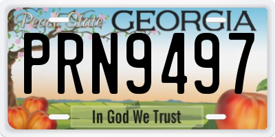 GA license plate PRN9497