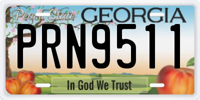GA license plate PRN9511
