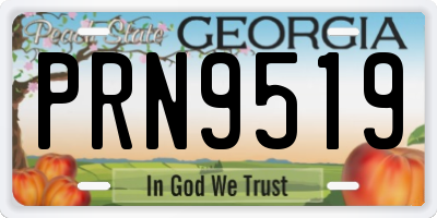 GA license plate PRN9519